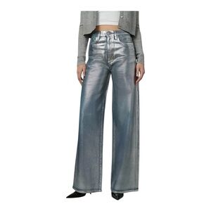 NWT! Joe's Jeans Mia Foil High-Rise Wide-Leg Jeans - Size 23